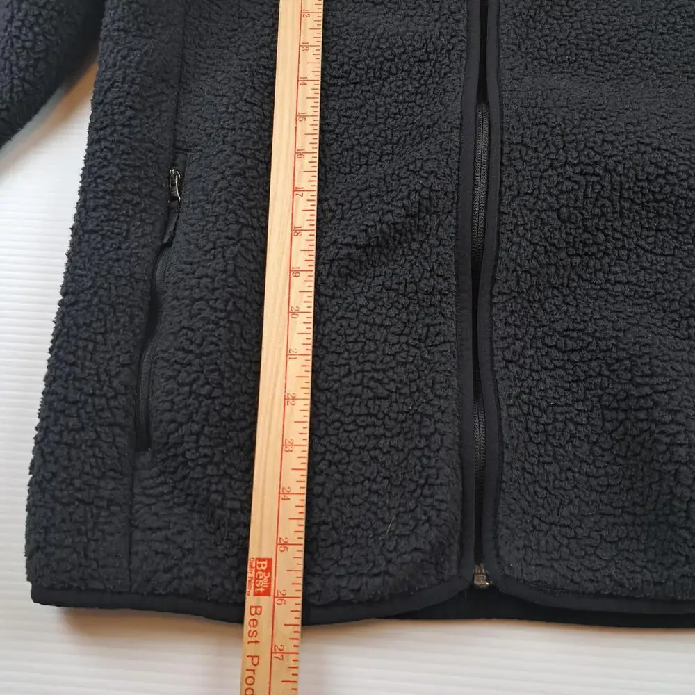 The North Face Jacket Mens Medium Black Sherpa Fleece Full Zip Outdoor Hiking